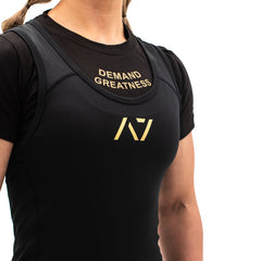 대회용 여성 셔츠 골드 - Demand Greatness