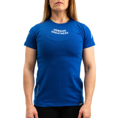 대회용 여성 셔츠 블루 - Demand Greatness